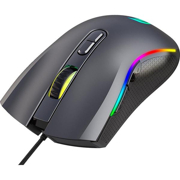 Mouse Gamer com fio, 7200 DPI, USB, RGB, Blackhawk Fortrek - CX 1 UN