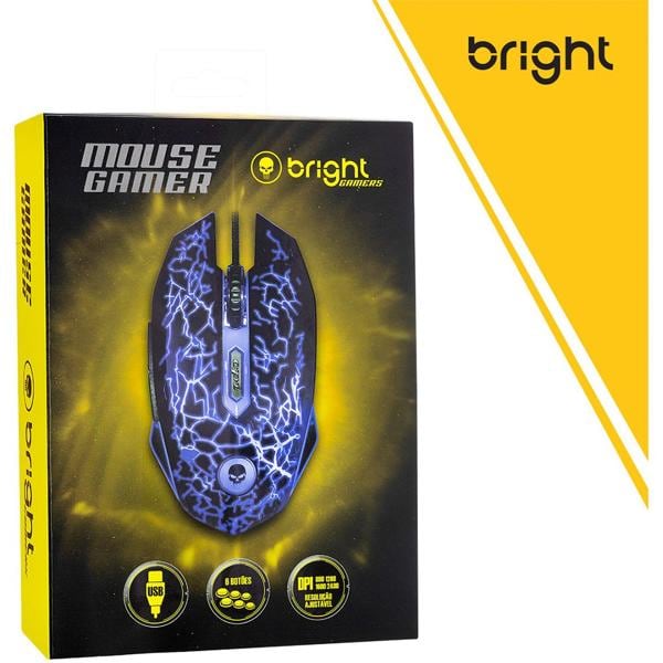 Mouse Gamer com fio USB 2400dpi Led Bright - CX 1 UN