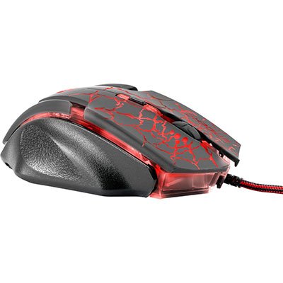 Mouse Gamer USB 3200dpi Spider preto/vermelho 60838 Fortrek CX 1 UN