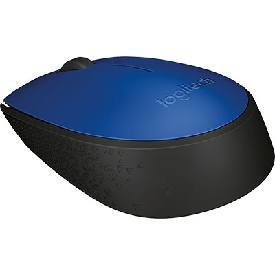 Mouse sem fio Logitech M170 com Design Ambidestro Compacto, Conexão USB e Pilha Inclusa, Azul - CX 1 UN