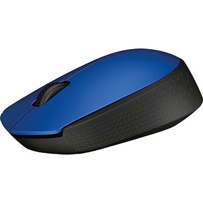 Mouse sem fio Logitech M170 com Design Ambidestro Compacto, Conexão USB e Pilha Inclusa, Azul - CX 1 UN