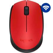 Mouse sem fio Logitech M170 com Design Ambidestro Compacto, Conexão USB e Pilha Inclusa - Vermelho CX 1 UN