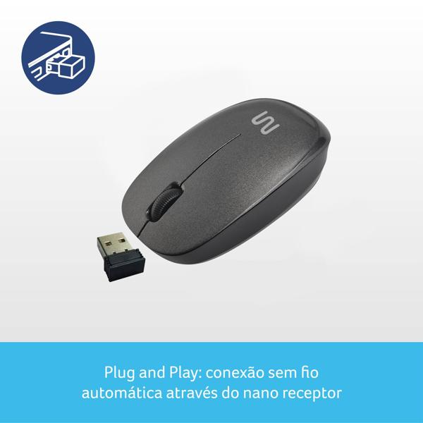 Mouse sem fio usb preto MO251 Multi CX 1 UN