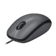 Mouse com fio USB Logitech M100 com Design Ambidestro e Facilidade Plug and Play - Cinza BT 1 UN