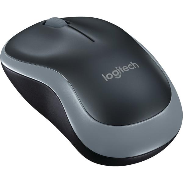 Mouse sem fio Logitech M185 com Design Ambidestro Compacto, Conexão USB e Pilha Inclusa - Cinza CX 1 UN