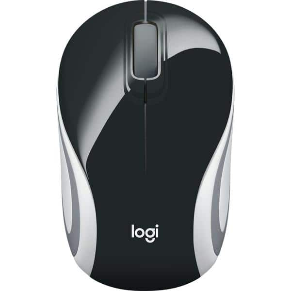 Mini Mouse sem fio Logitech M187 com Conexão USB e Pilha Inclusa, Preto, 910-005459 - CX 1 UN