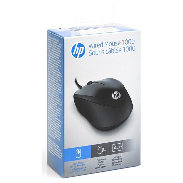 Mouse Óptico USB Preto CL1000 4QM14AA HP - CX 1 UN