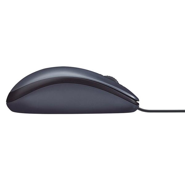 Mouse com fio USB Logitech M90 com Design Ambidestro e Facilidade Plug and Play BT 1 UN