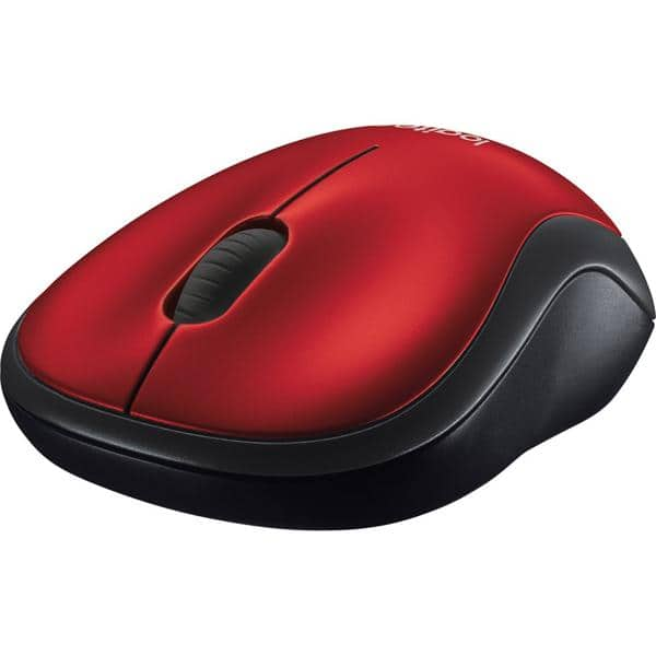 Mouse sem fio Logitech M185 com Design Ambidestro Compacto, Conexão USB e Pilha Inclusa - Vermelho CX 1 UN