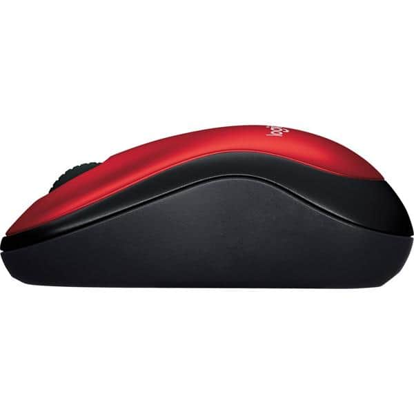 Mouse sem fio Logitech M185 com Design Ambidestro Compacto, Conexão USB e Pilha Inclusa - Vermelho CX 1 UN