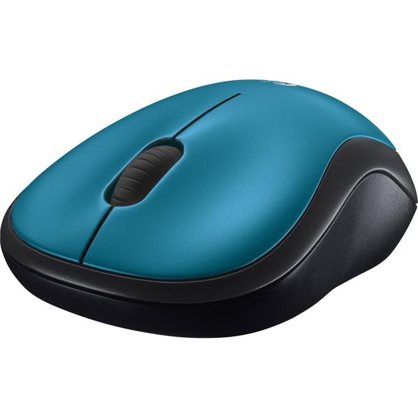 Mouse sem fio Logitech M185 com Design Ambidestro Compacto, Conexão USB e Pilha Inclusa - Azul CX 1 UN