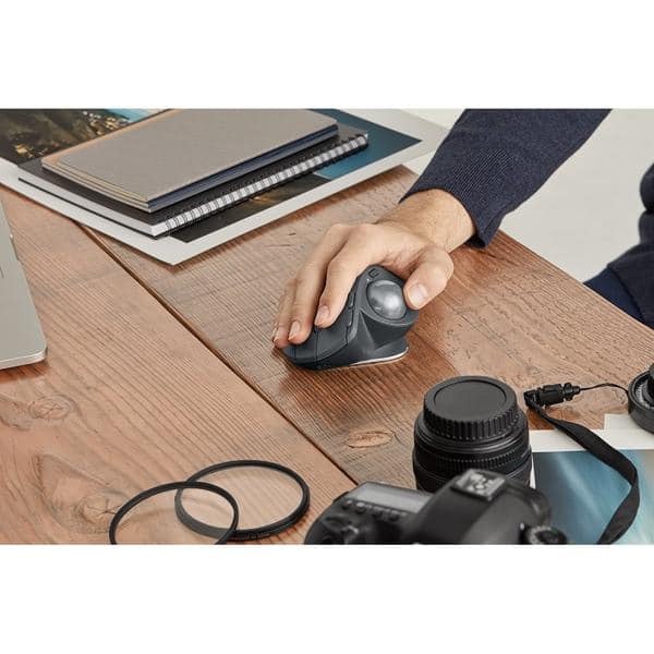 Mouse sem fio Logitech Trackball MX Ergo com Ajuste de Ângulo, USB Unifying ou Bluetooth para até 3 dispositivos, Recarregável CX 1 UN