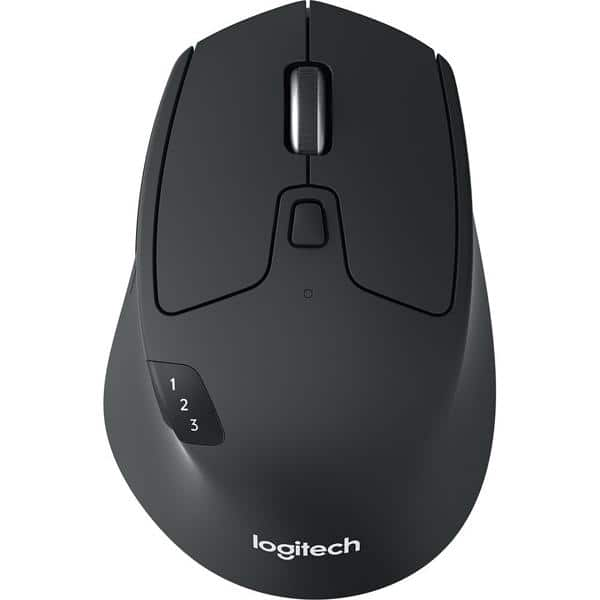 Mouse sem fio Logitech M720 Triathlon com Conexão USB Unifying ou Bluetooth com Easy-Switch para até 3 dispositivos e Pilha Inclusa CX 1 UN