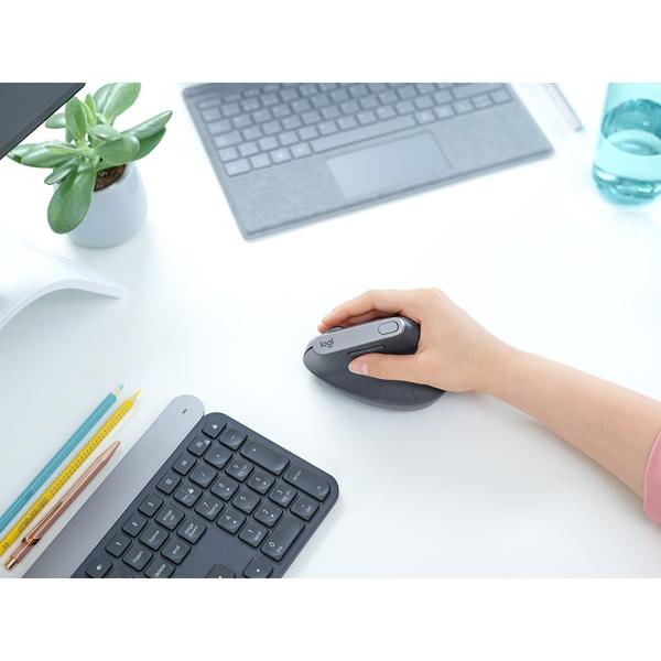 Mouse sem fio Logitech MX Vertical com Design Ergonômico, USB Unifying ou Bluetooth para até 3 dispositivos, Recarregável CX 1 UN