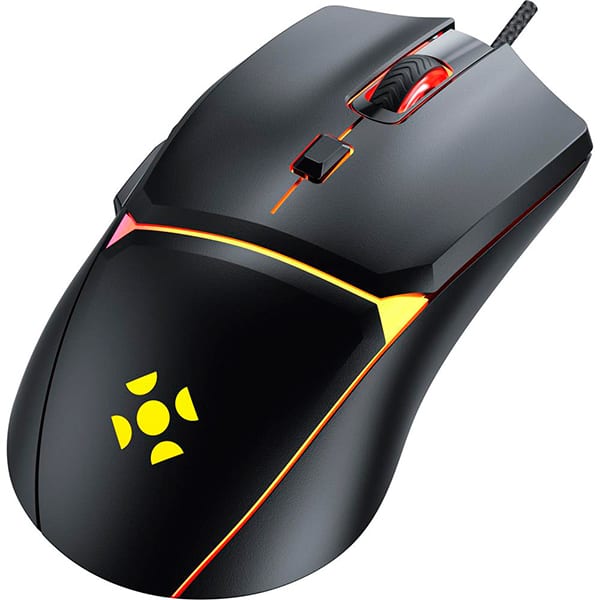 Mouse Gamer com fio USB 7200dpi Crusader RGB, Preto Fortrek -  UN 1 UN