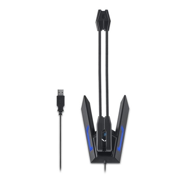 Microfone Gamer USB Warrior Olier led, Preto, PH255, Warrior - 1 UN