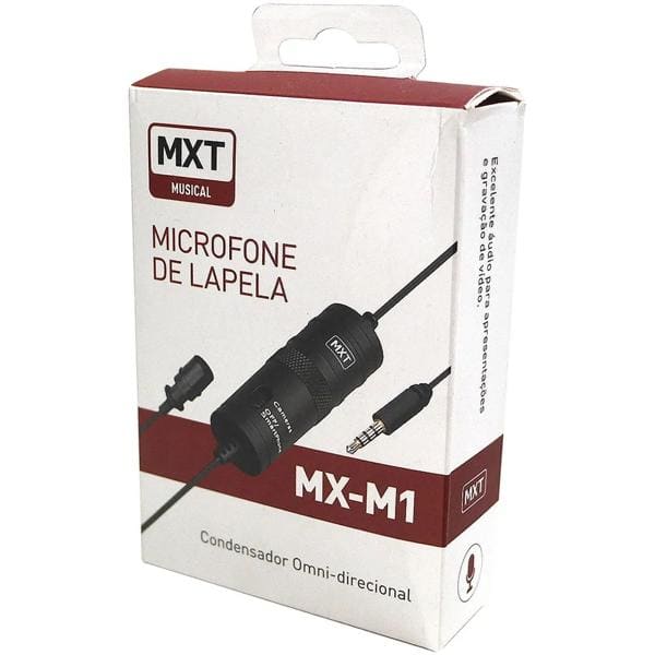 Microfone de lapela condensador omnidirecional, MX-M1, 54.1.153, Mxt - CX 1 UN