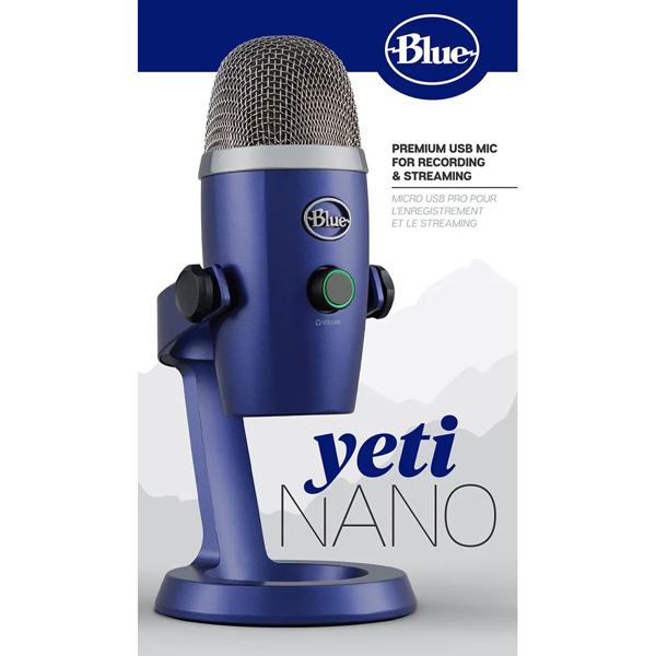 Microfone condensador USB, Yeti Nano, Azul, 988-000089, Blue - CX 1 UN