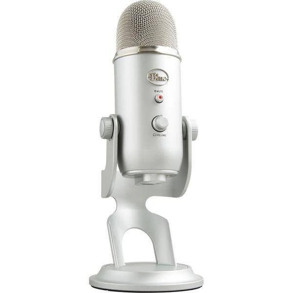 Microfone Condensador USB, Yeti, Prata, 988-000103, Blue - CX 1 UN