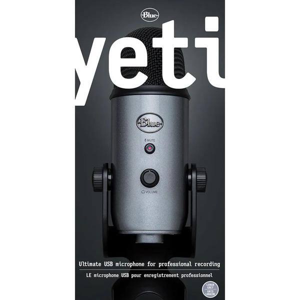 Microfone Condensador USB, Yeti, Prata, 988-000103, Blue - CX 1 UN