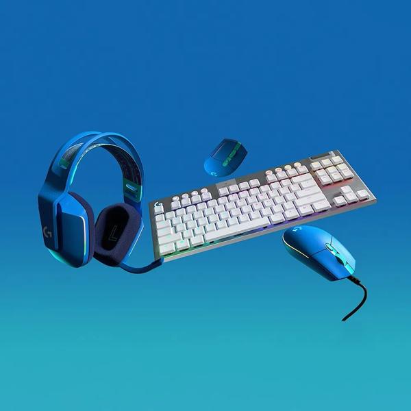 Mouse Gamer Logitech G203 LIGHTSYNC RGB, Efeito de Ondas de Cores, 6 Botões Programáveis e Até 8.000 DPI - Azul CX 1 UN