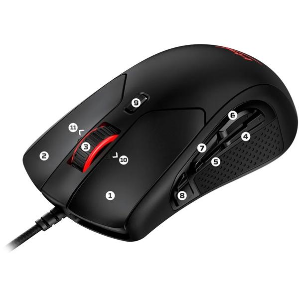 Mouse Gamer com fio USB Pulsefire Raid RGB 16000dpi 4P5Q3AA HyperX - CX 1 UN