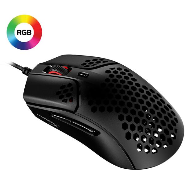 Mouse Gamer com fio USB 16000dpi RGB Pulsefire Haste 4P5P9AA HyperX - CX 1 UN