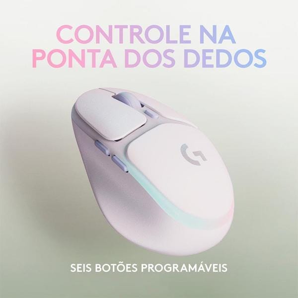 Mouse Gamer sem fio, G705, Branco, 910-006366, Logitech - CX 1 UN