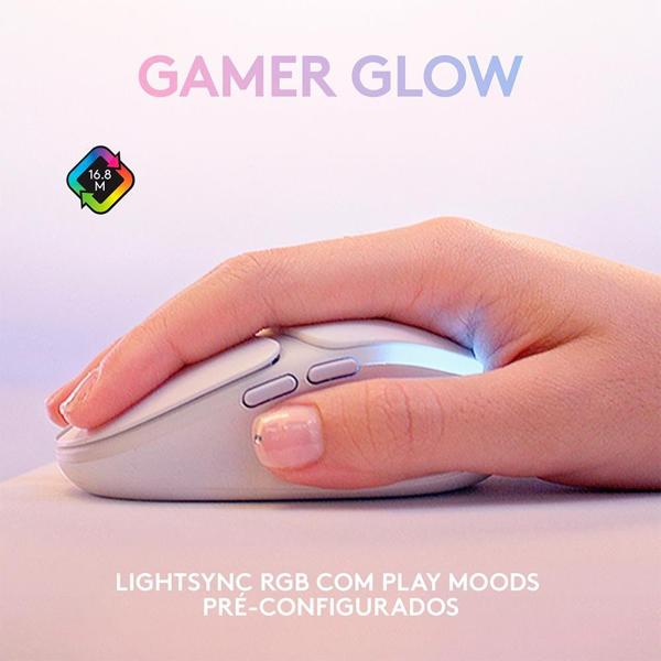 Mouse Gamer sem fio, G705, Branco, 910-006366, Logitech - CX 1 UN