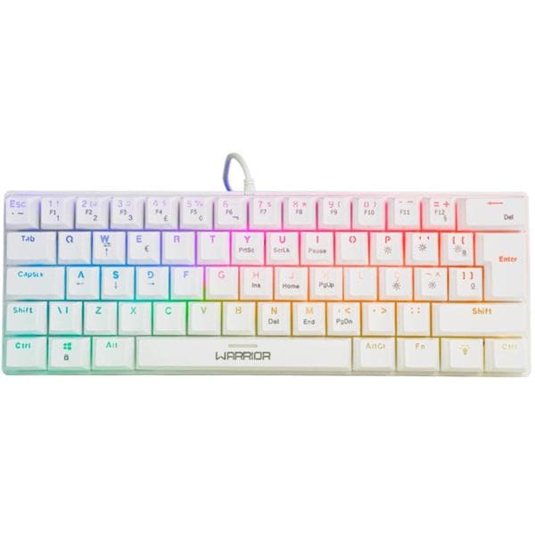 Teclado Gamer Mecânico Royal Precision, Blue Switch, ABNT2, RGB Branco, TC311, Warrior - CX 1 UN