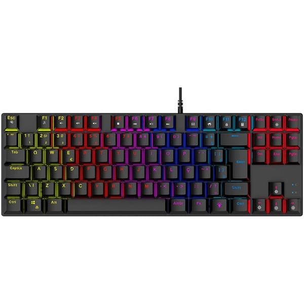 Teclado Gamer Mecânico Royal Cross, USB, RGB, Switch azul, ABNT2, TC312, Warrior - CX 1 UN