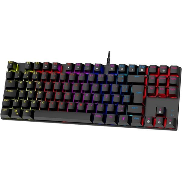 Teclado Gamer Mecânico Royal Cross, USB, RGB, Switch azul, ABNT2, TC312, Warrior - CX 1 UN