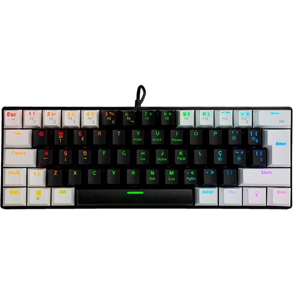 Teclado Gamer Mecânico Royal Precision, Blue Switch, ABNT2, RGB Preto, TC314, Warrior - CX 1 UN