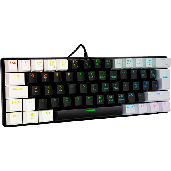 Teclado Gamer Mecânico Royal Precision, Blue Switch, ABNT2, RGB Preto, TC314, Warrior - CX 1 UN