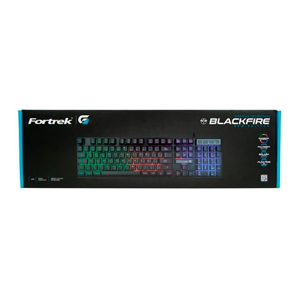 Teclado Gamer USB, Blackfire, Preto, 75857, Fortrek - CX 1 UN