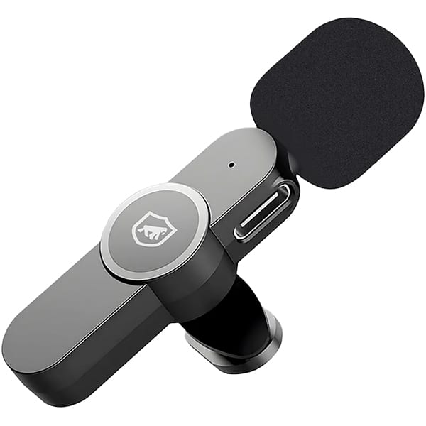 Microfone de Lapela Flex, Conexão USB tipo-c, Preto, GS-8907-IP, Gshield - CX 1 UN