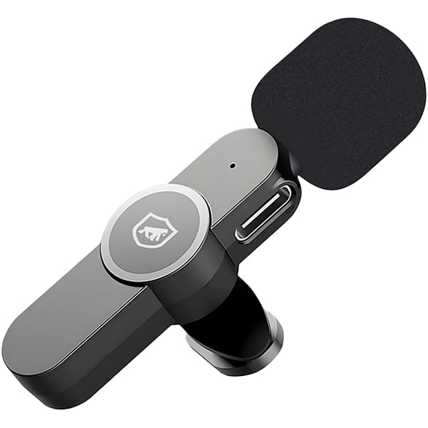 Microfone de Lapela Flex, Conexão Lightning, Preto, GS-8907-IP, Gshield - CX 1 UN