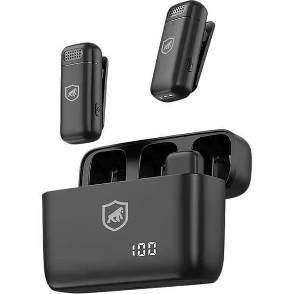 Microfone de lapela sem fio, USB Tipo-C com adaptador Lightning, GS-9515, GShield - CX 1 UN