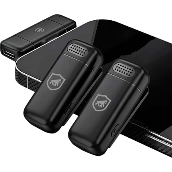 Microfone de lapela sem fio, USB Tipo-C com adaptador Lightning, GS-9515, GShield - CX 1 UN