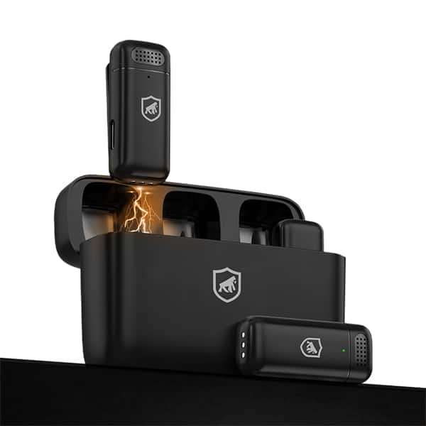 Microfone de lapela sem fio, USB Tipo-C com adaptador Lightning, GS-9515, GShield - CX 1 UN