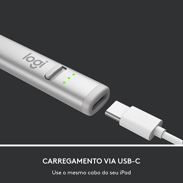 Caneta para touch screen, Prata, 914-000070, Logitech - CX 1 UN