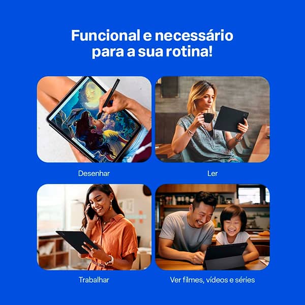 Tablet M11, 8GB de Armazenamento, 128GB de Memória, Android 13, Com caneta ativa, 4G, Wi-fi, Tela de 10,4", Prata, NB430, Multi - CX 1 UN Tablet M11, 8GB de Armazenamento, 128GB de Memória, Android 13, Com caneta ativa, 4G, Wi-fi, Tela de 10,4", Prata, NB430, Multi - CX 1 UN