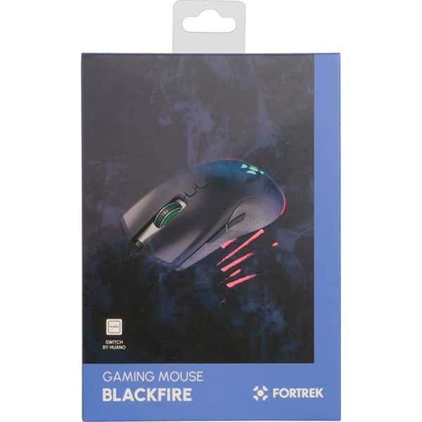 Mouse Gamer 7200DPI, USB, Blackfire RGB, 75683, Fortrek - CX 1 UN