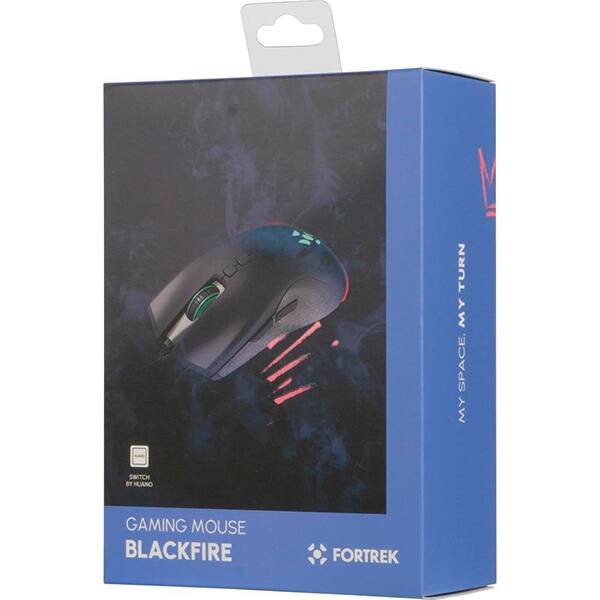 Mouse Gamer 7200DPI, USB, Blackfire RGB, 75683, Fortrek - CX 1 UN