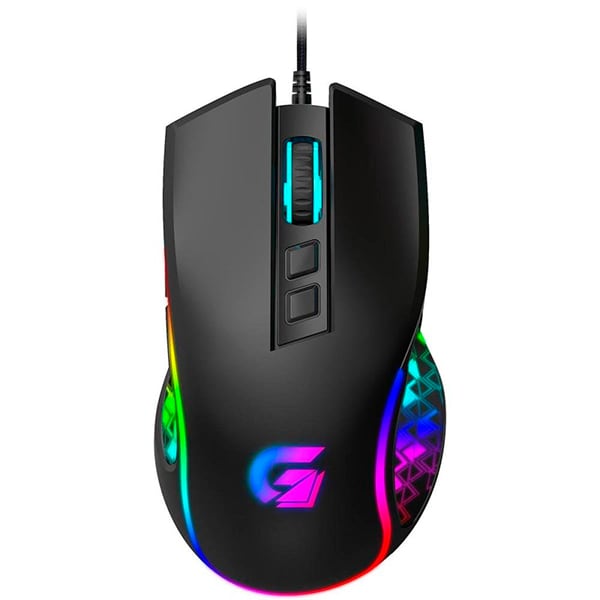 Mouse Gamer com fio USB, Vickers, 8000DPI, com 8 botões, iluminação RGB, Preto, 77246, Fortrek - CX 1 UN