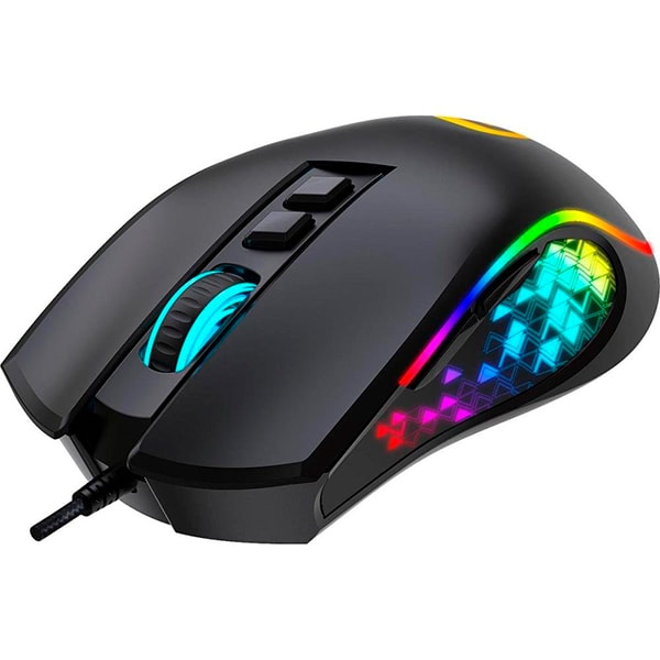 Mouse Gamer com fio USB, Vickers, 8000DPI, com 8 botões, iluminação RGB, Preto, 77246, Fortrek - CX 1 UN