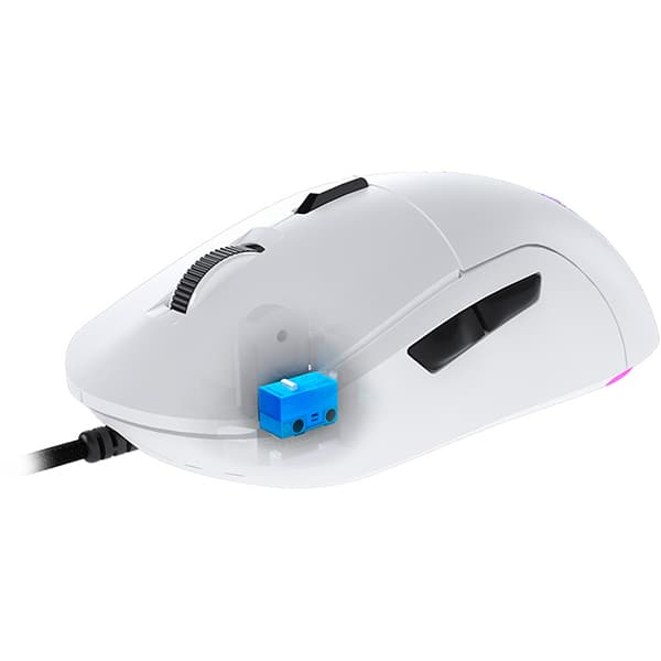 Mouse gamer com fio, Ceres Pro Hyperlight, MGCSPRO, Conexão USB, Branco, 12800 DPI, 6 botões programáveis, Sensor óptico, Elg - CX 1 UN