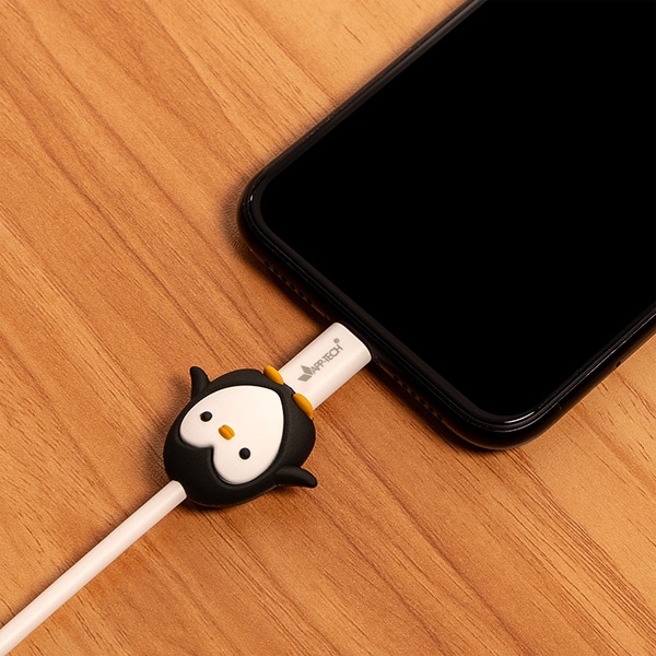 Protetor de cabo, Pinguim Preto, 2Plug - 1 UN