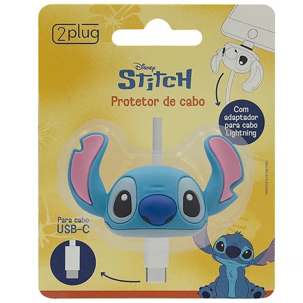 Protetor de Cabo Para USB-C, Disney Stitch, 2Plug - 1 UN Protetor de Cabo Para USB-C, Disney Stitch, 2Plug - 1 UN