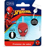 Protetor de Cabo Para USB-C, Homem-Aranha / Spider-Man Marvel, 2Plug - UN 1 UN